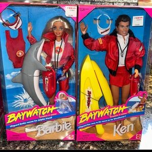 1994 Baywatch Barbie & Ken (2 Doll Set)